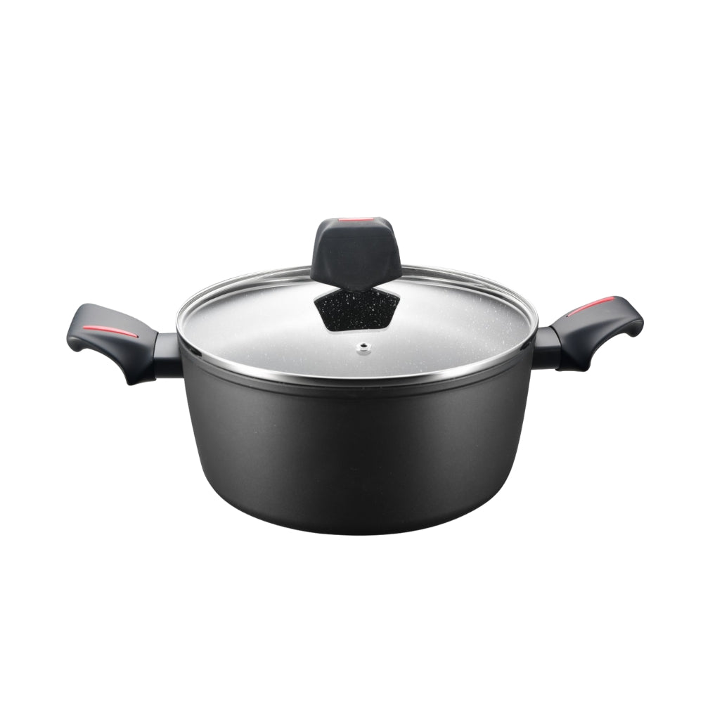 Royalty Line RL-FTN20: 20cm Die-Cast Greblon Marble Coated Casserole - 2L