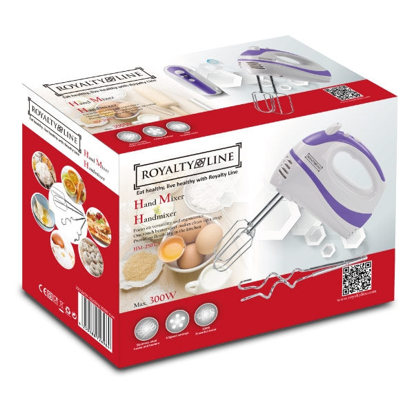 Royalty Line RL-HM250T.3: Hand Mixer - 200W