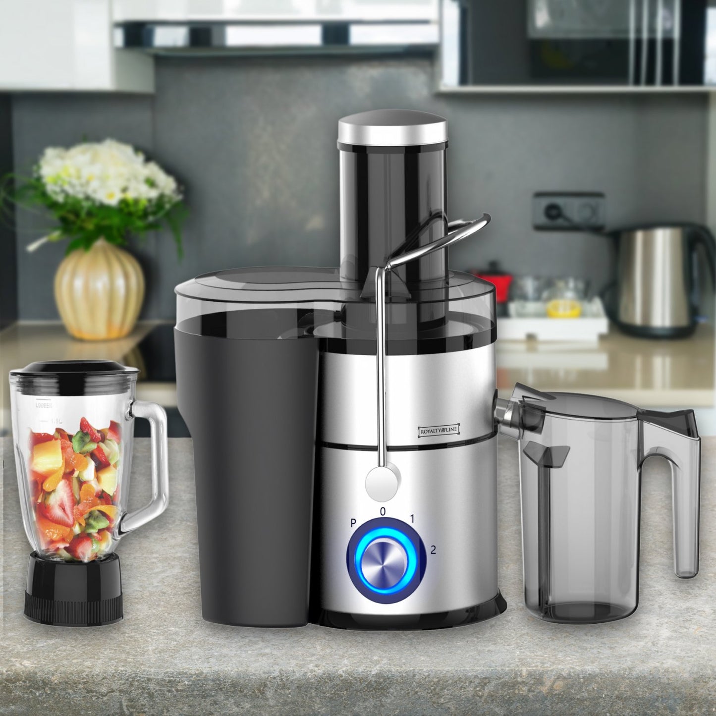 Royalty Line RL-PJ19003: 4-in-1 Juicer, Blender, Chopper & Grinder