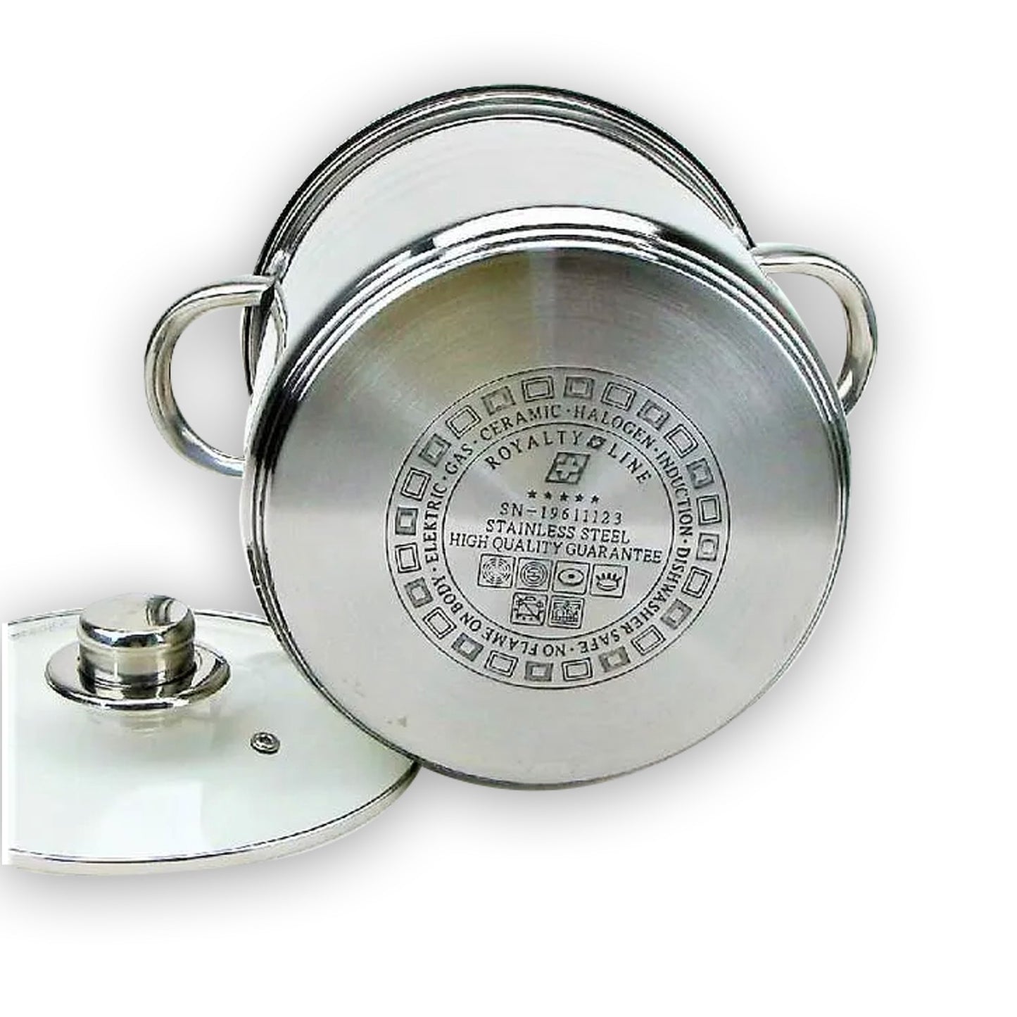 Royalty Line RL-SP8:8 Pieces Deep Stainless Steel Pot Set