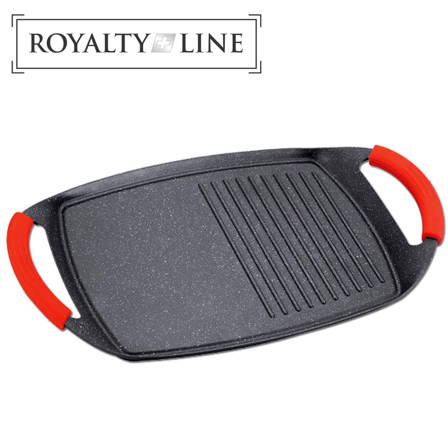 Royalty line RL-BTG47M: Die Cast Aluminium Marble Coated Two Handle Grill Pan