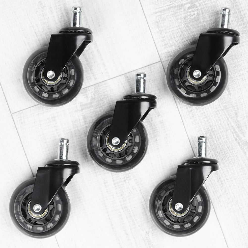 Rubber chair wheels 6.3 cm / 11 mm 5 pcs.