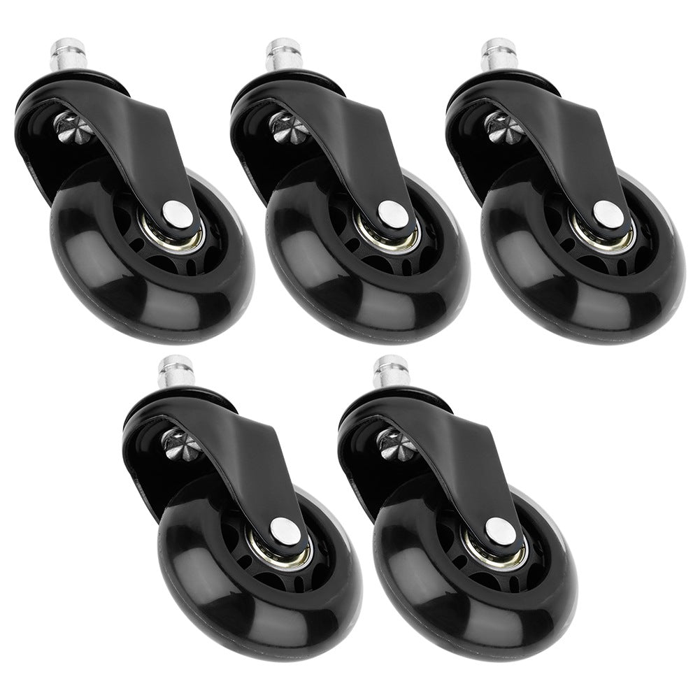 Rubber chair wheels 6.3 cm / 11 mm 5 pcs.