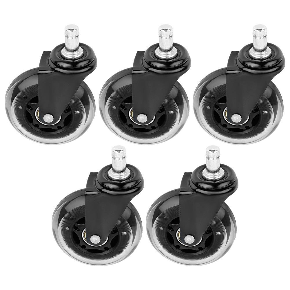 Rubber chair wheels 7.5 cm / 11 mm 5 pcs.