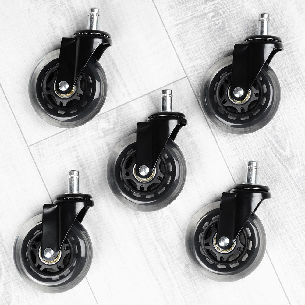 Rubber chair wheels 7.5 cm / 11 mm 5 pcs.