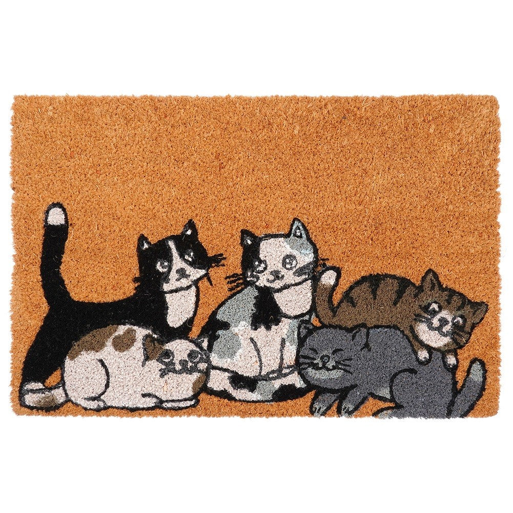 Rubberized coconut fiber doormat 60x40 cm