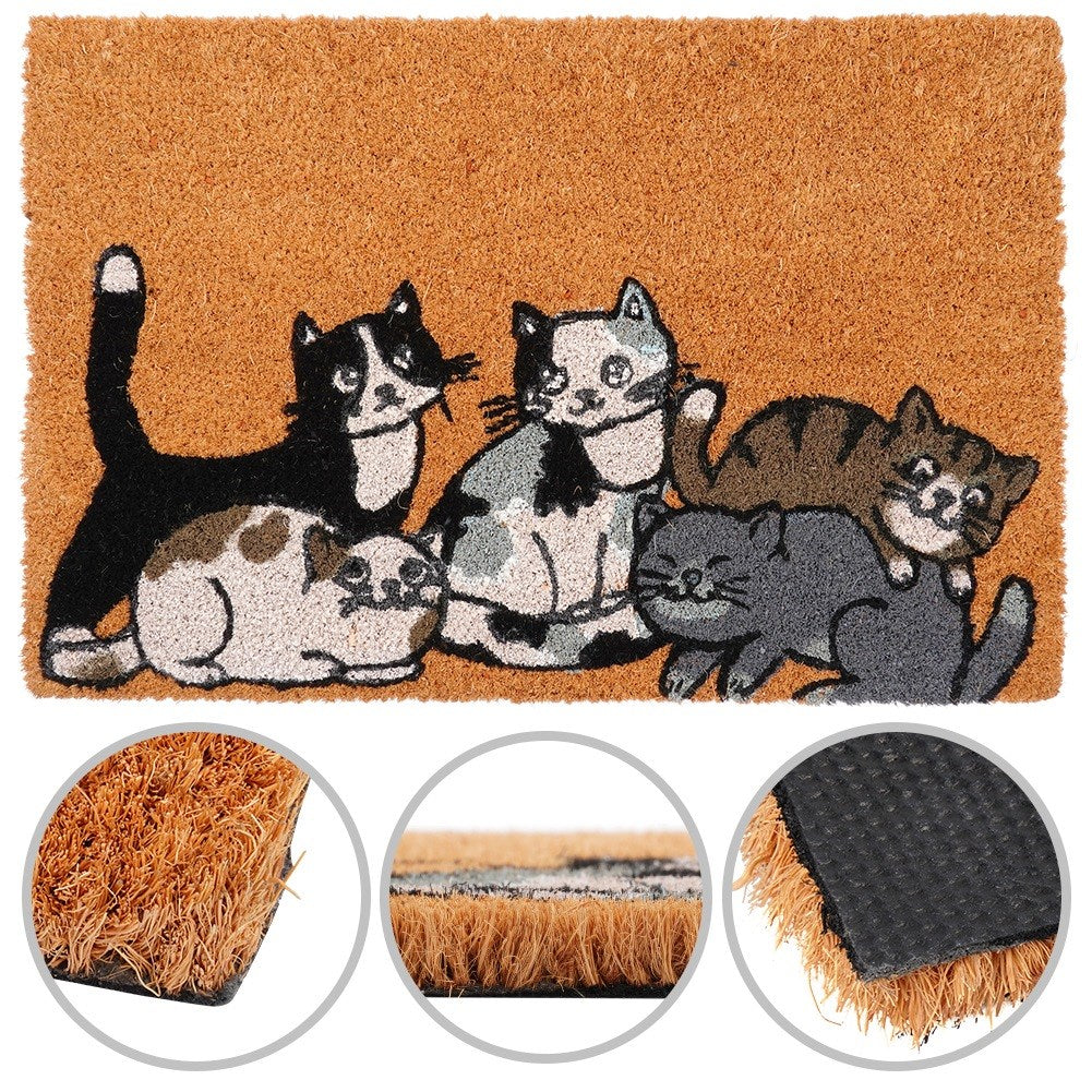 Rubberized coconut fiber doormat 60x40 cm