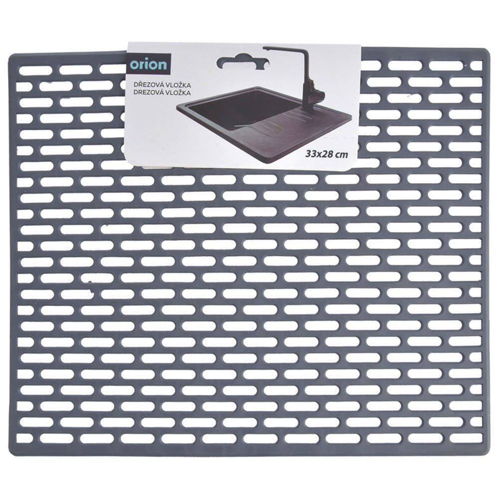 Rubber sink mat grey 33x28 cm
