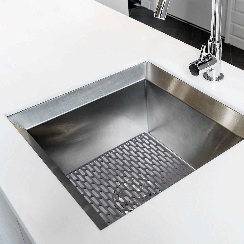 Rubber sink mat grey 33x28 cm