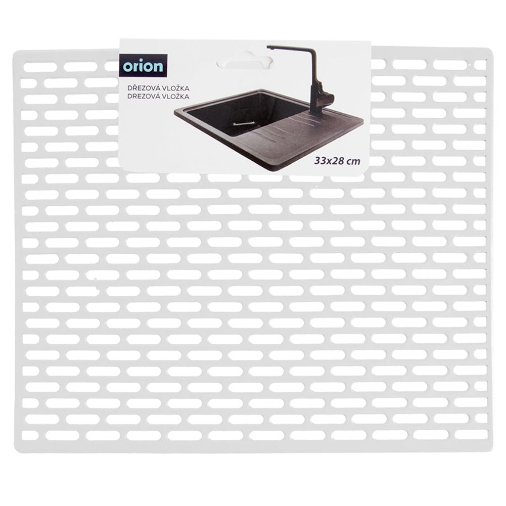 Rubber sink mat white 33x28 cm