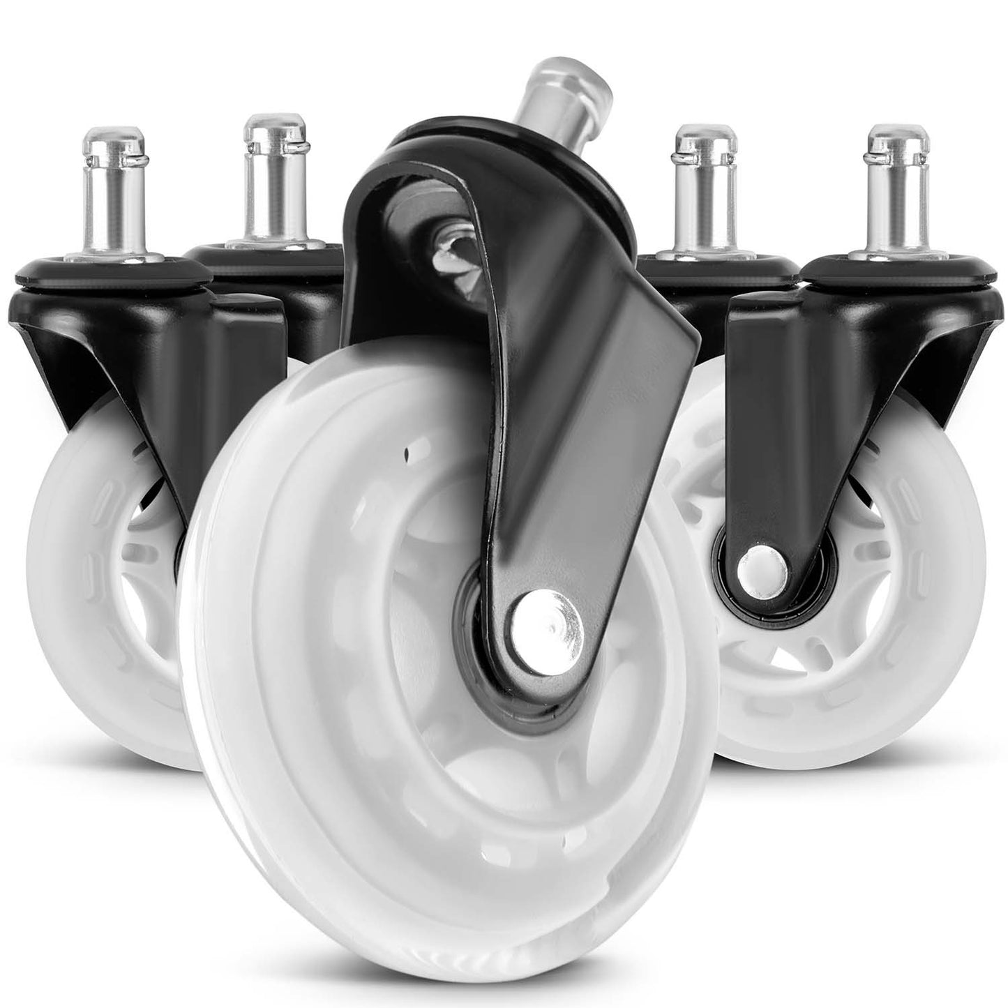 Rubber wheels for transparent Sofotel armchairs, 5 pcs