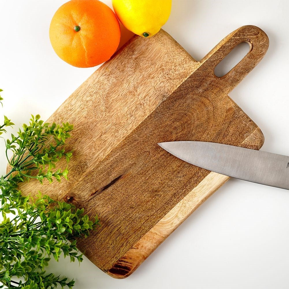 Rustic Kitchen Board in Mango Wood - For Cutting and Serving