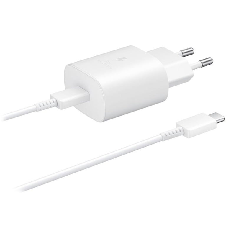 SAMSUNG ULTRA-FAST USB-C PD 3A, 25W Wall Charger - White