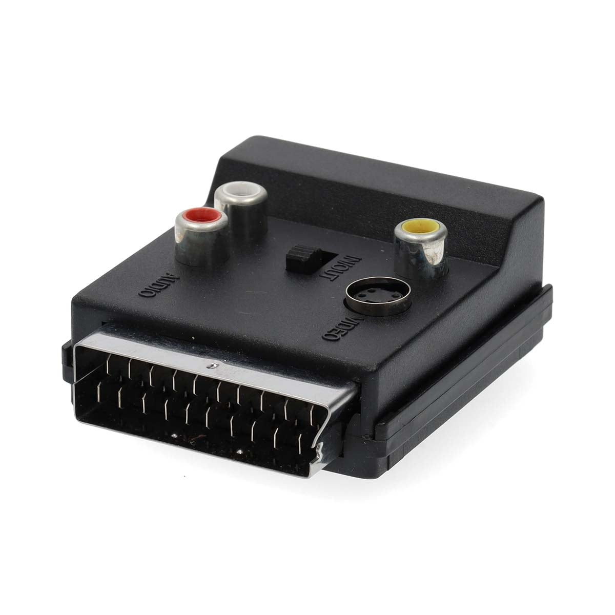 SCART adapter | SCART Male | S-Video Female / SCART Female / 3x RCA Female | Nickel Plated | Switchable | ABS | Black | 1 pc. | Plastic bag
