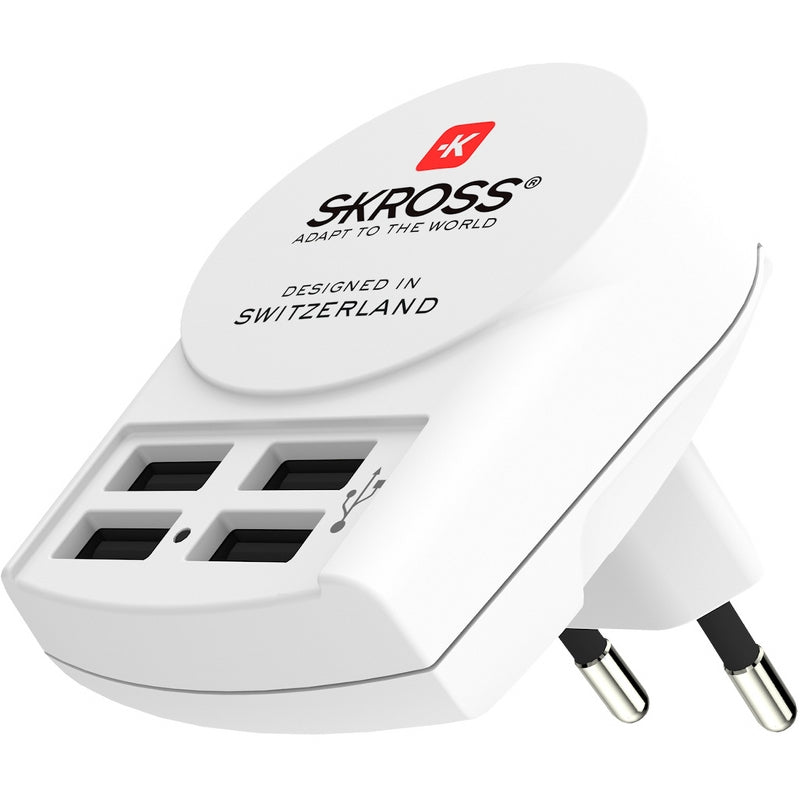 SKROSS 4-Port USB charger EU 24 W - White