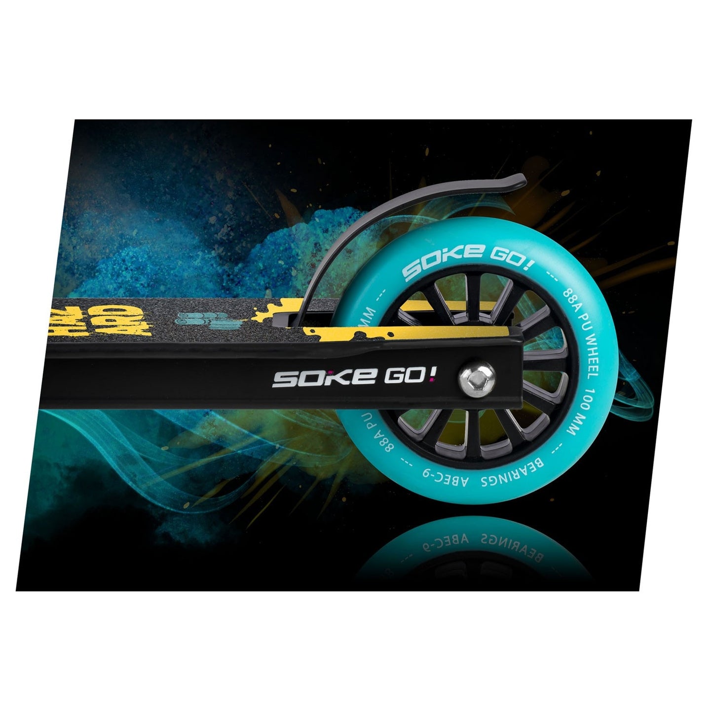 SOKE GO! Stunt Scooter Yellow Blue