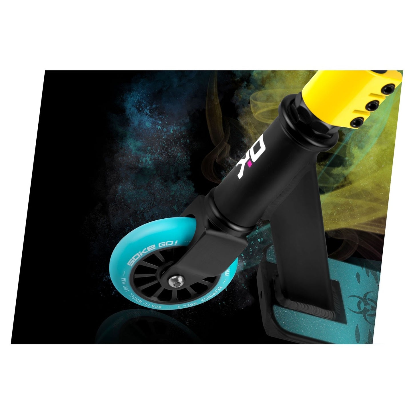 SOKE GO! Stunt Scooter Yellow Blue