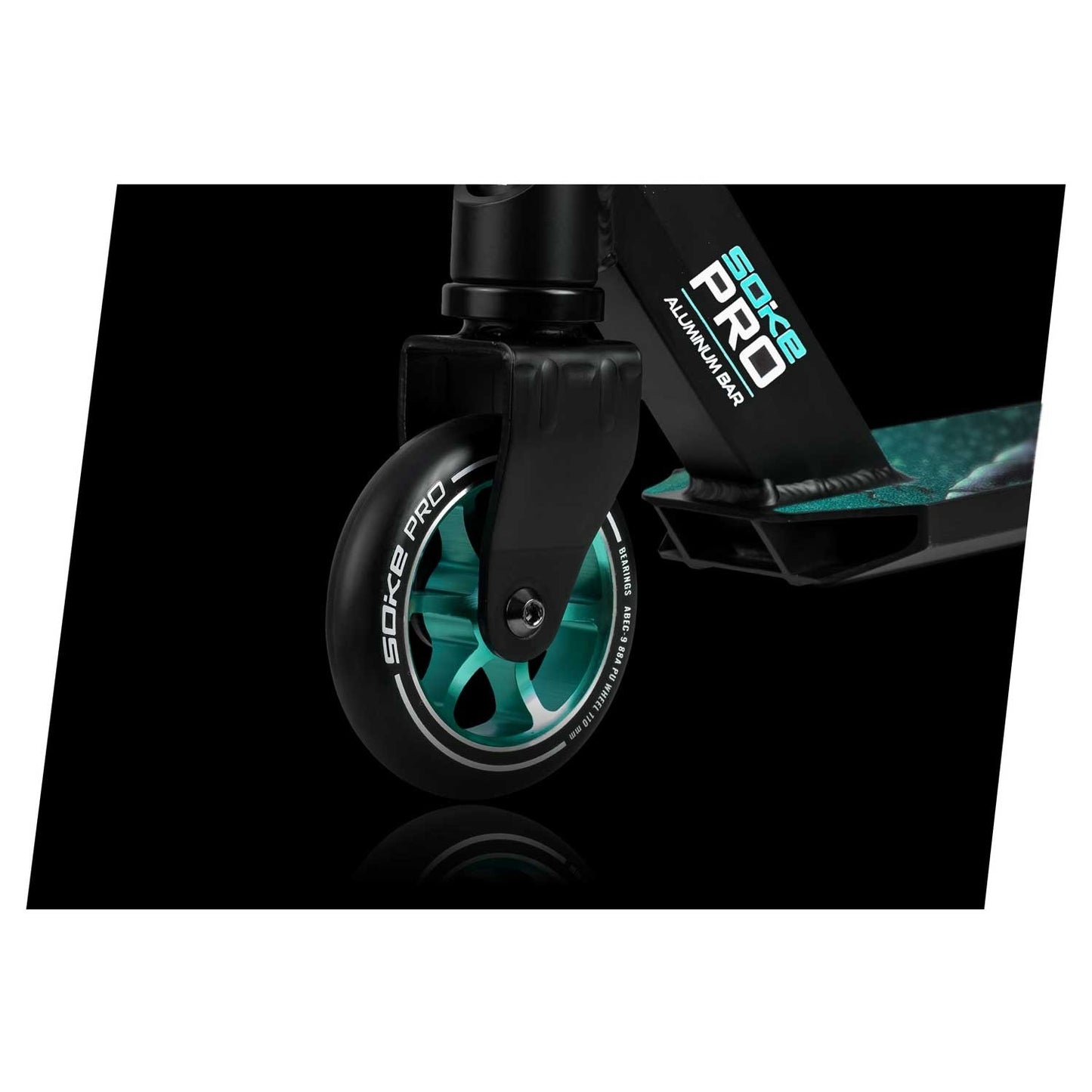 SOKE PRO Stunt Scooter Silver-Turquoise