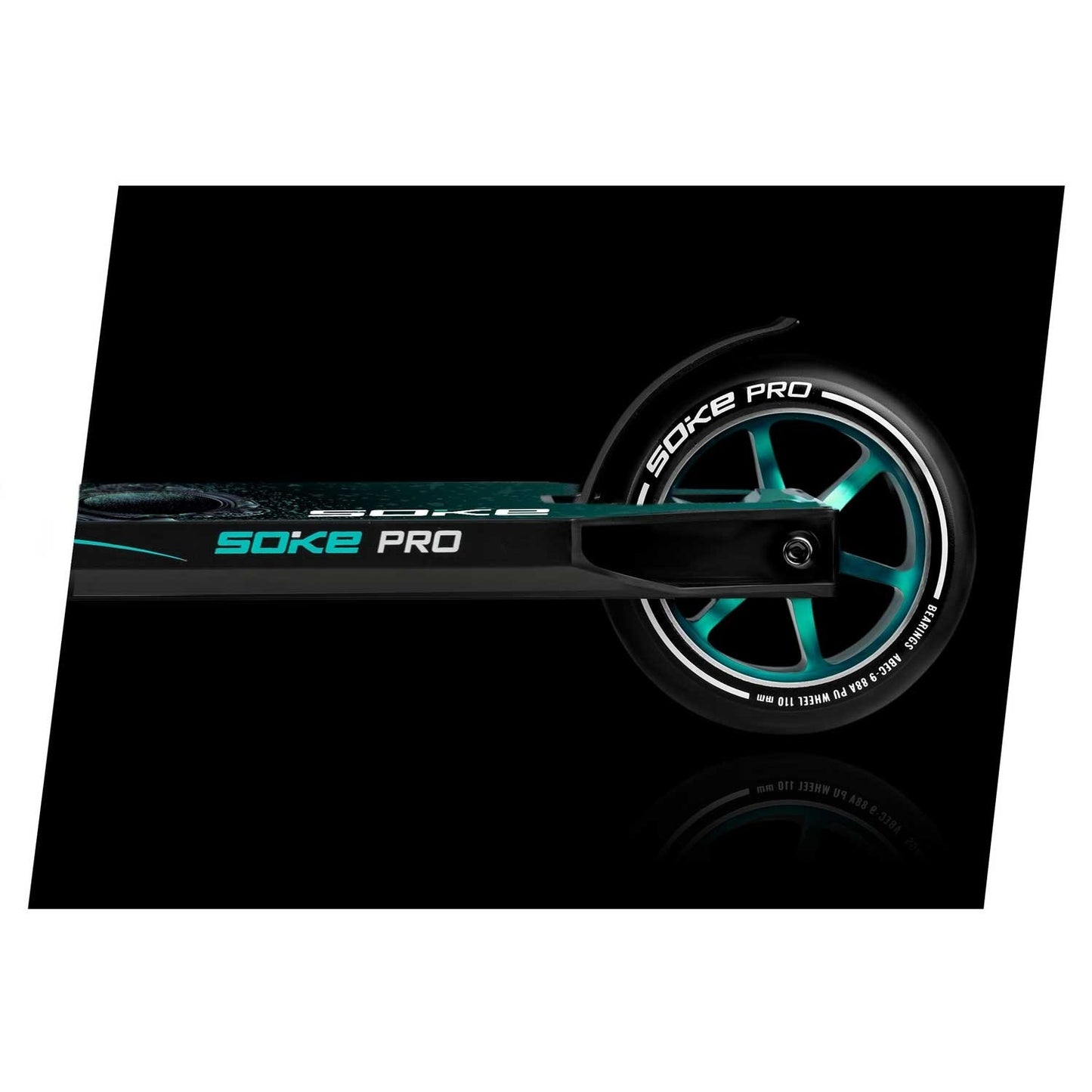 SOKE PRO Stunt Scooter Silver-Turquoise