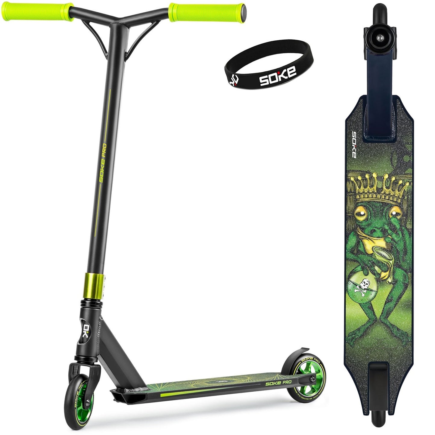 SOKE PRO Stunt Scooter Yellow-Green