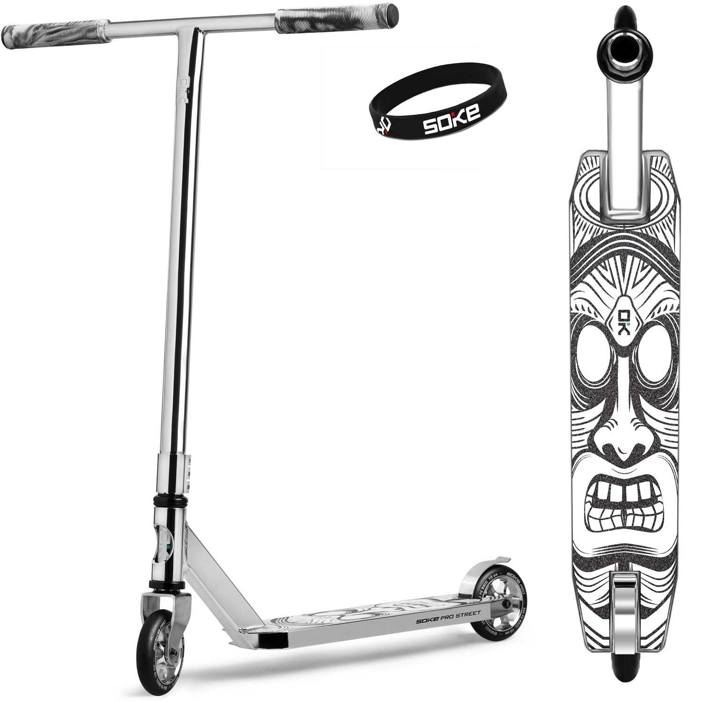 SOKE PRO street silver stunt scooter