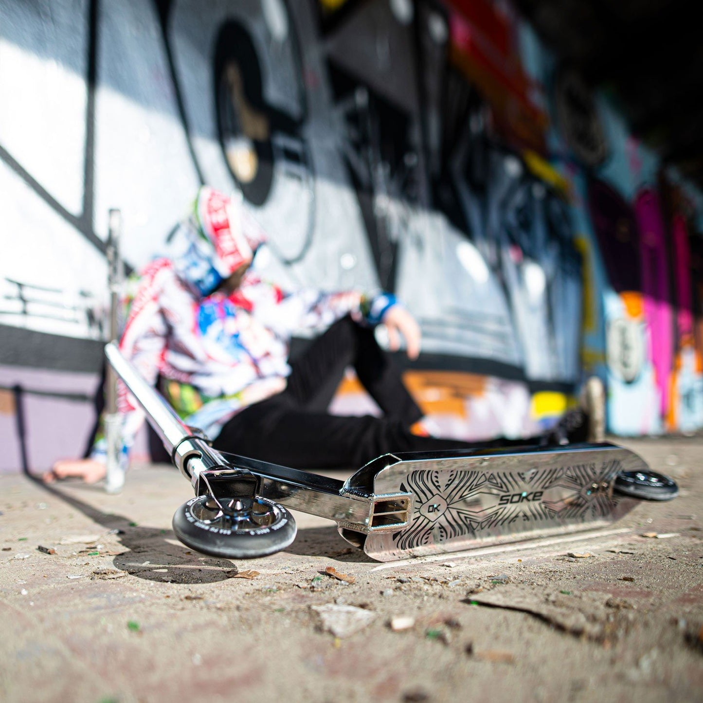 SOKE PRO street silver stunt scooter
