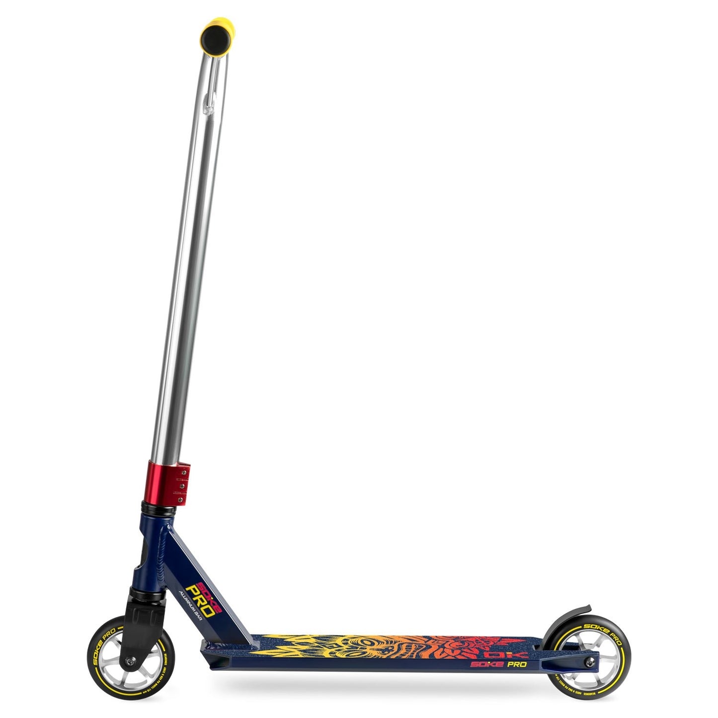 SOKE PRO stunt scooter navy blue and red
