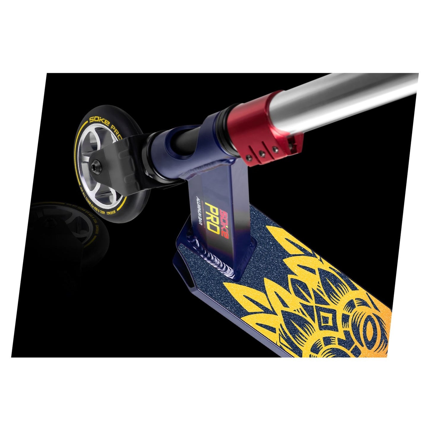 SOKE PRO stunt scooter navy blue and red