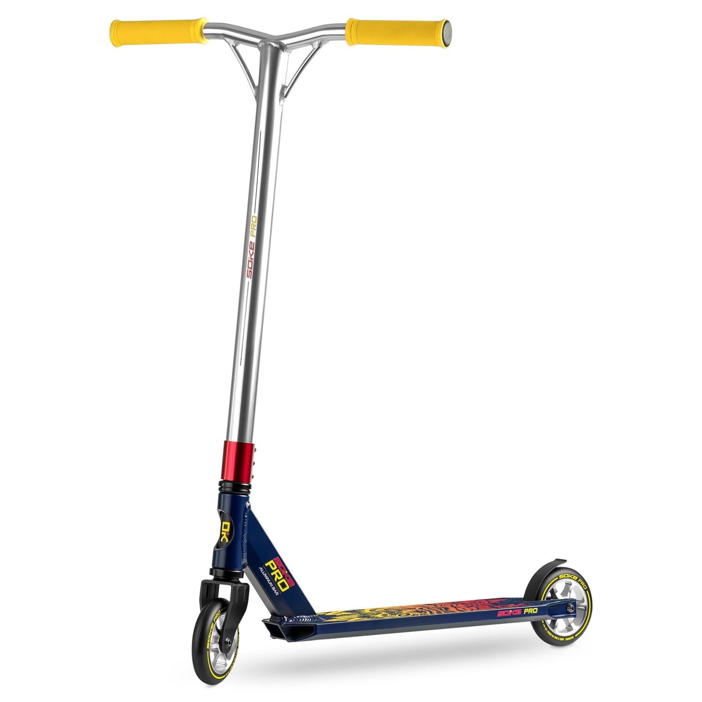 SOKE PRO stunt scooter navy blue and red