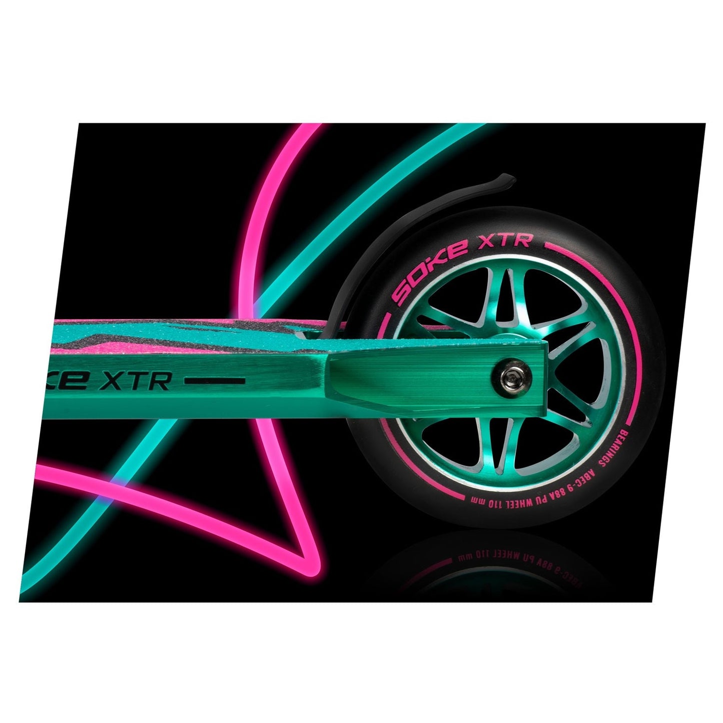 SOKE XTR Stunt Scooter Turquoise Pink