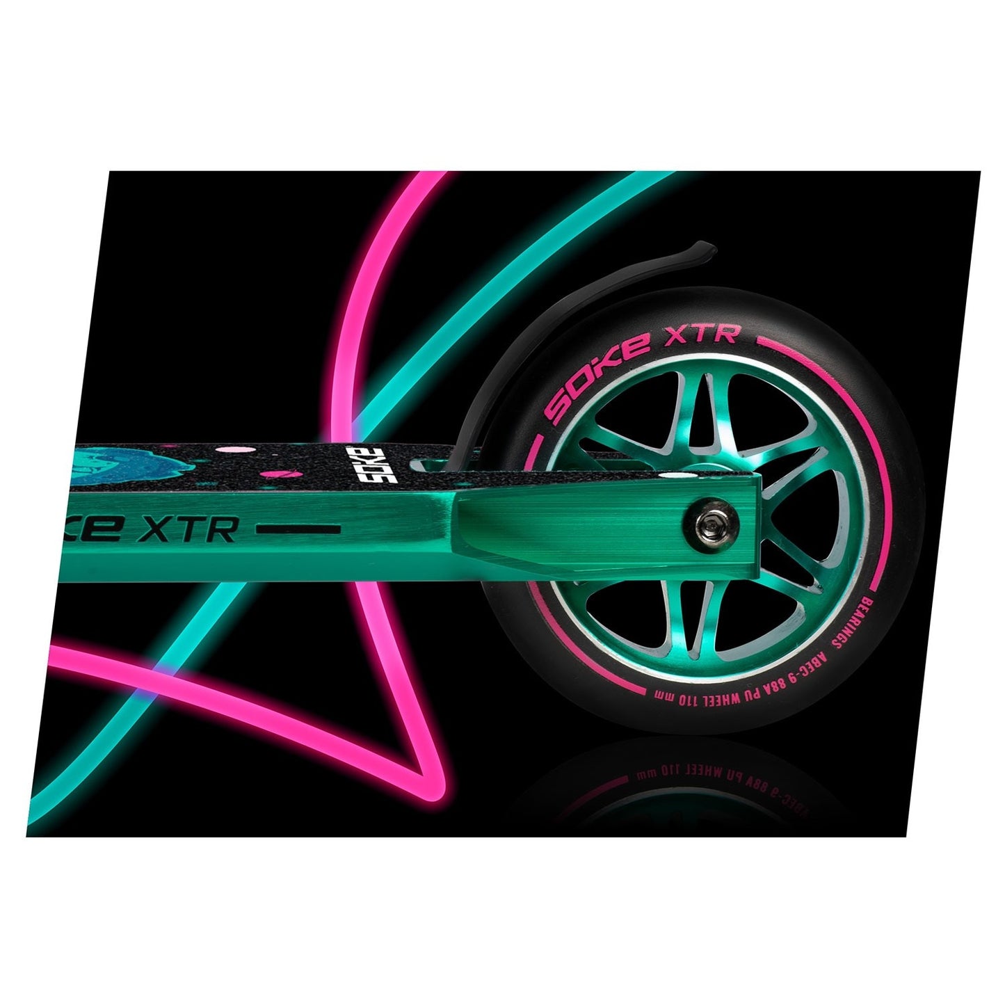 SOKE XTR Stunt Scooter Turquoise Pink