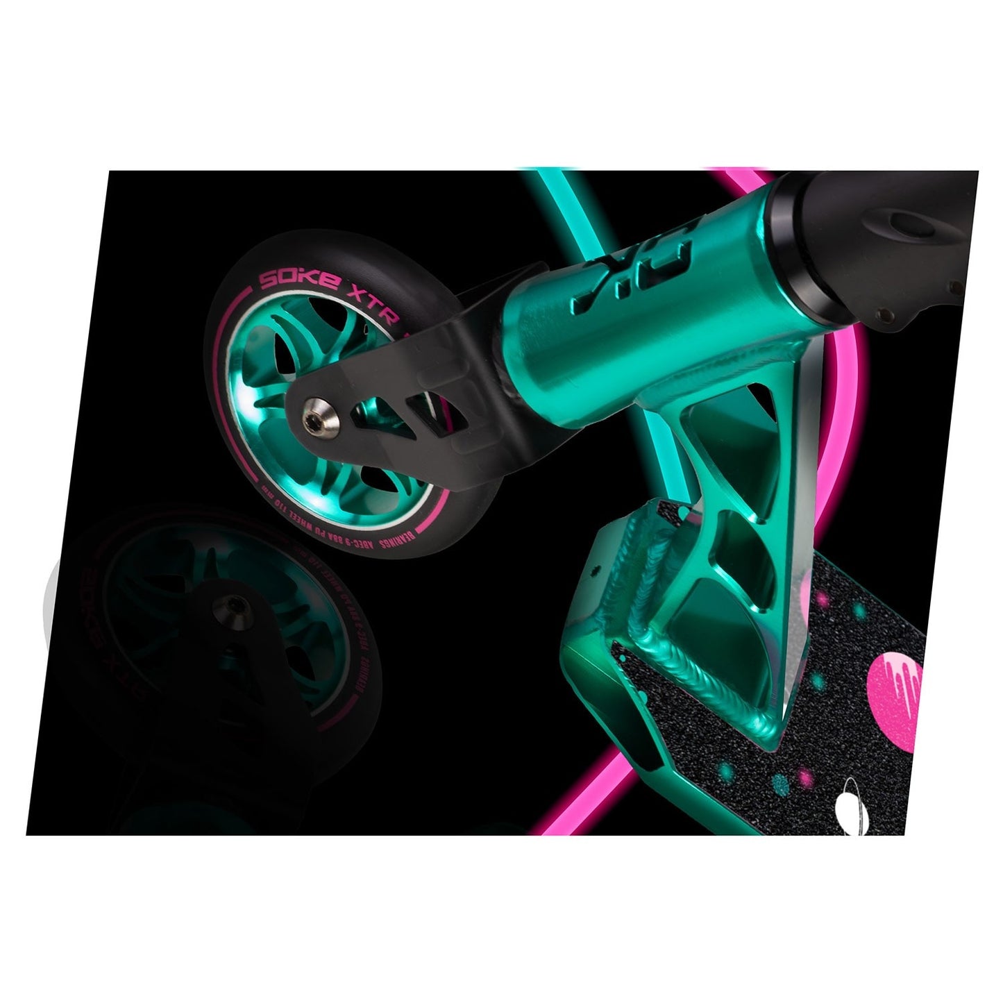 SOKE XTR Stunt Scooter Turquoise Pink