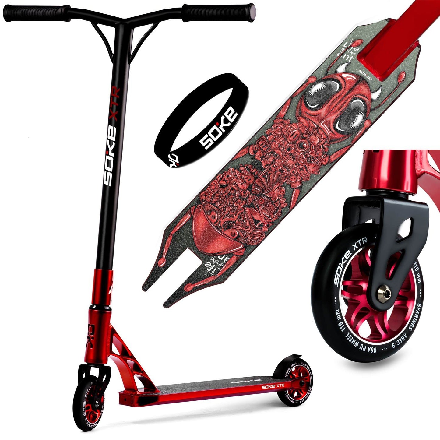 SOKE XTR stunt scooter red