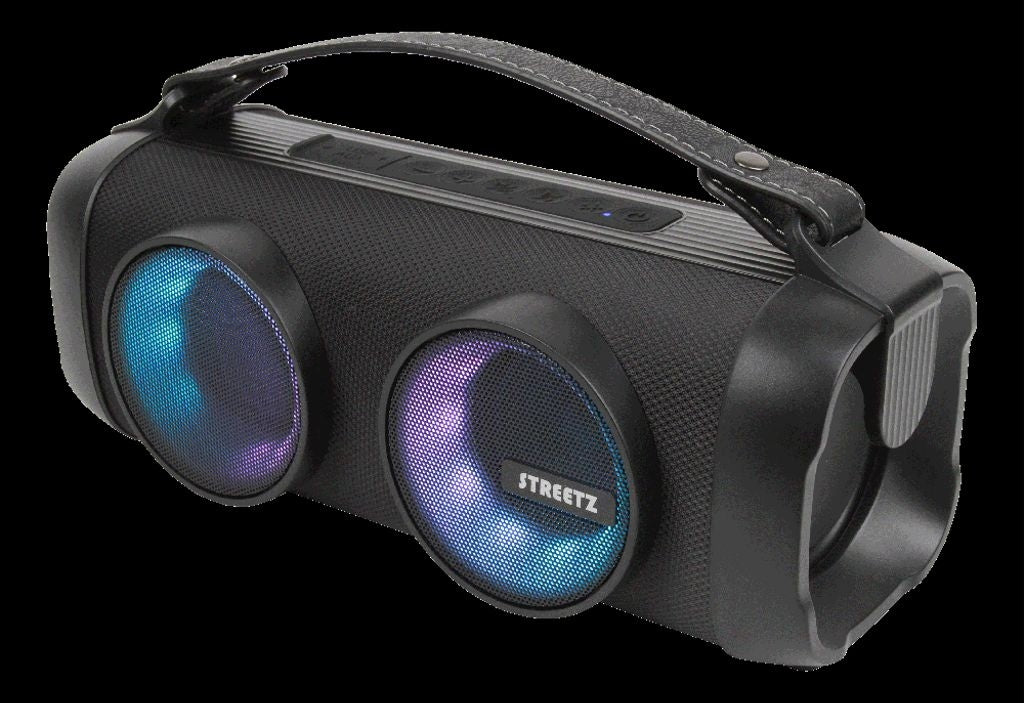 STREETZ Bluetooth Speaker, 16 W, Rainbow LED - Black