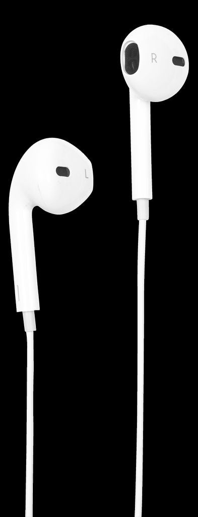 STREETZ Semi-in-ear headphones, 3-button, USB-C - White