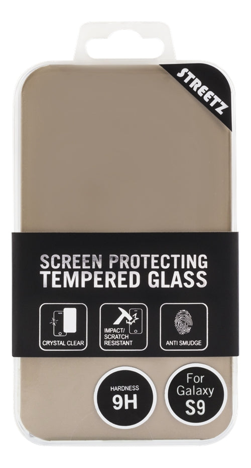 STREETZ Tempered Glass Screen Protector for Samsung Galaxy S9
