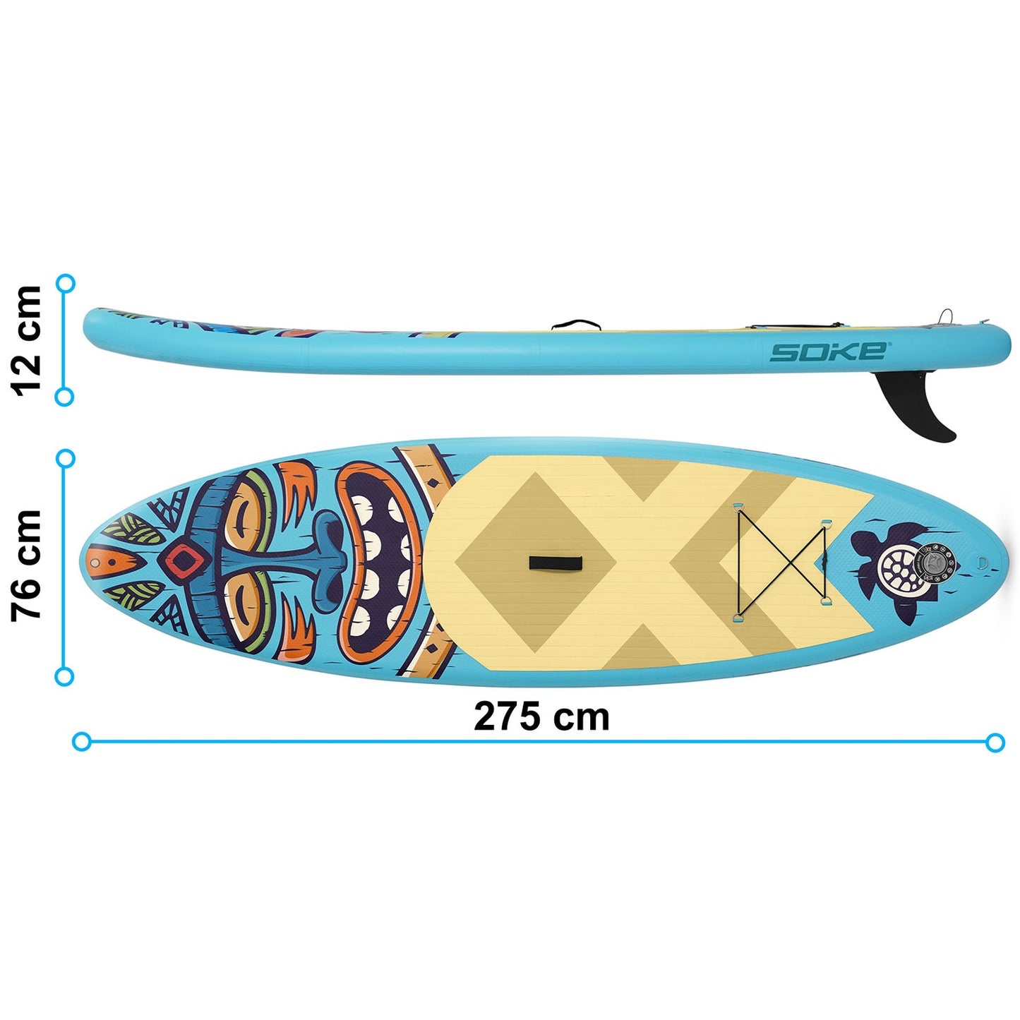 SUP Board 275x76x12 cm – Inflatable Paddleboard