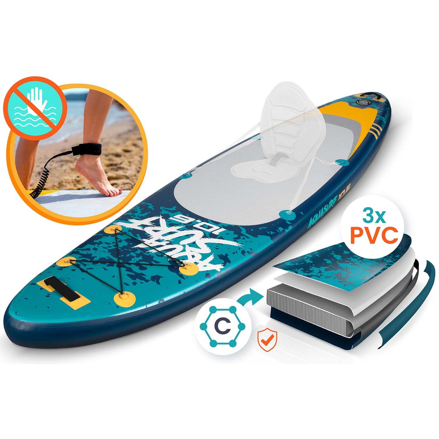 SUP Board 320 x 81 x 15 cm, Neo-Sport Material