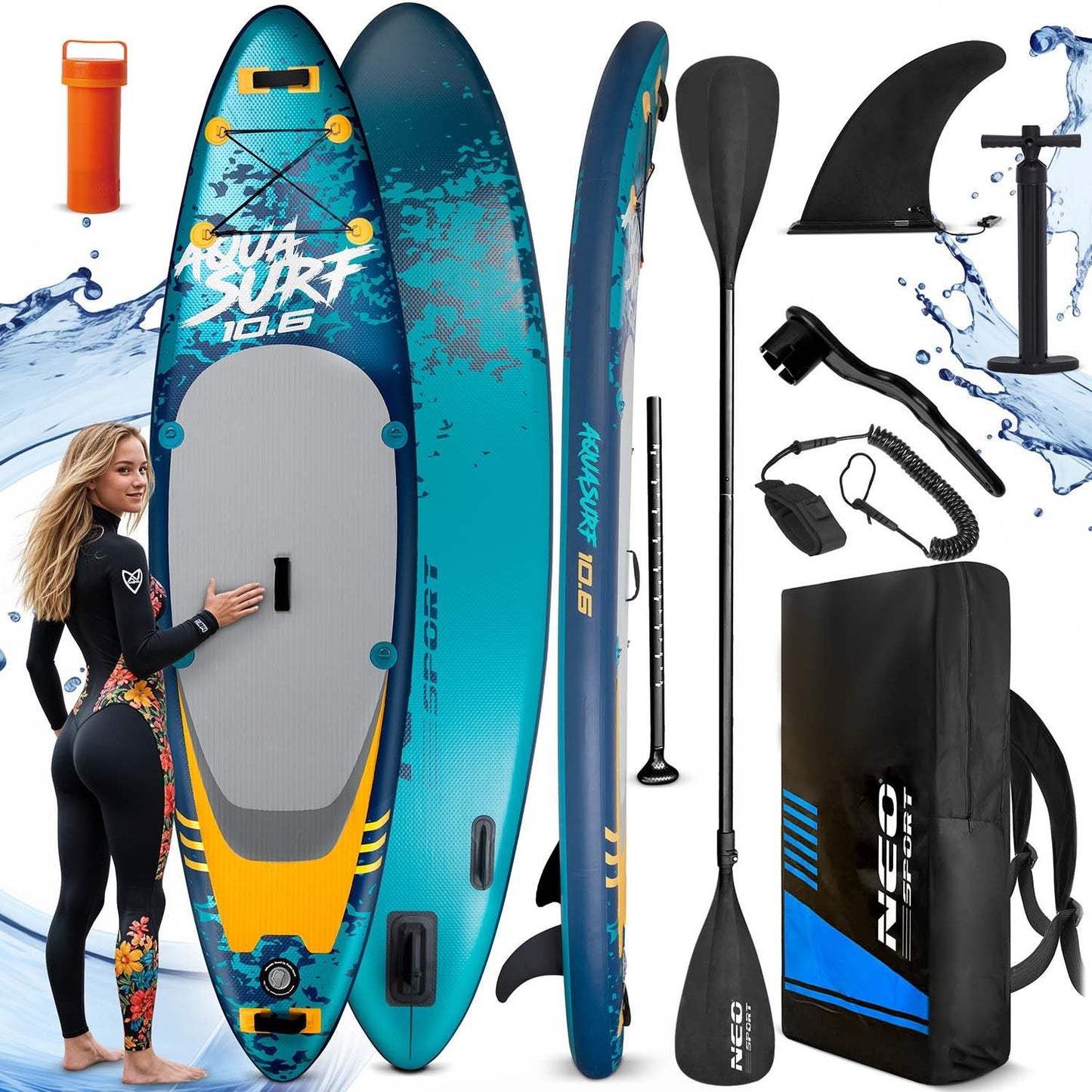 SUP Board 320 x 81 x 15 cm, Neo-Sport Material