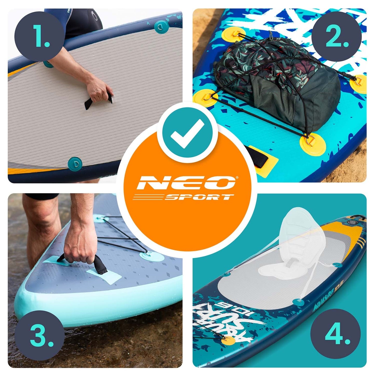SUP Board 320 x 81 x 15 cm, Neo-Sport Material
