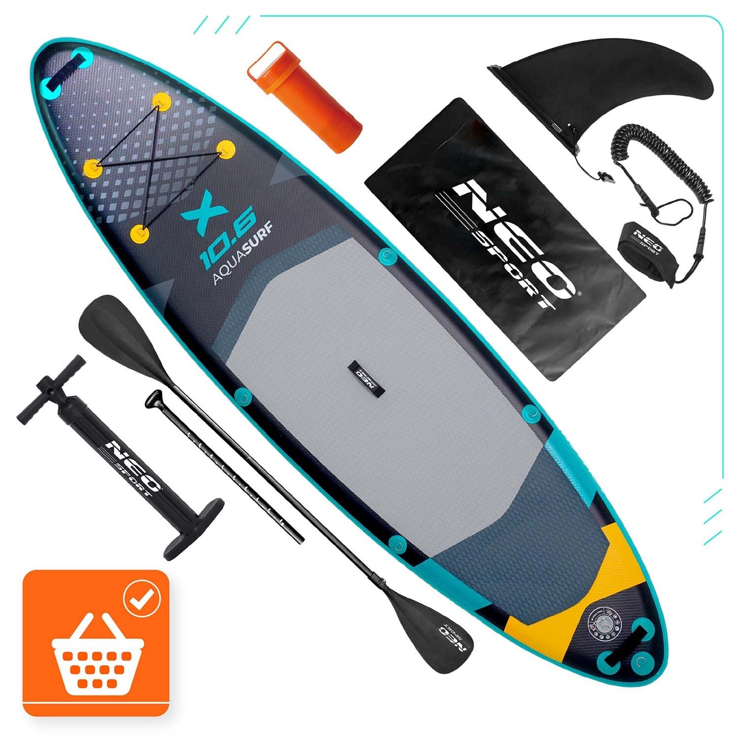 SUP Board 320 x 84 x 15 cm, Neo-Sport Design