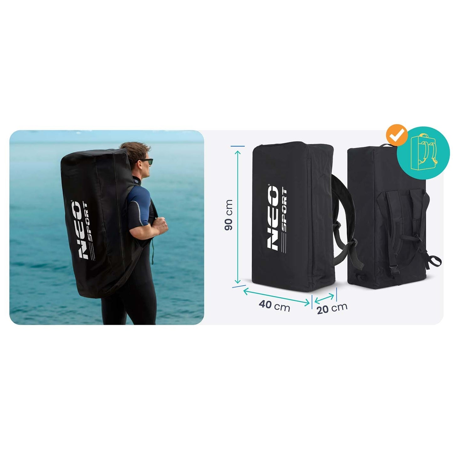 SUP Board 320 x 84 x 15 cm, Neo-Sport Design
