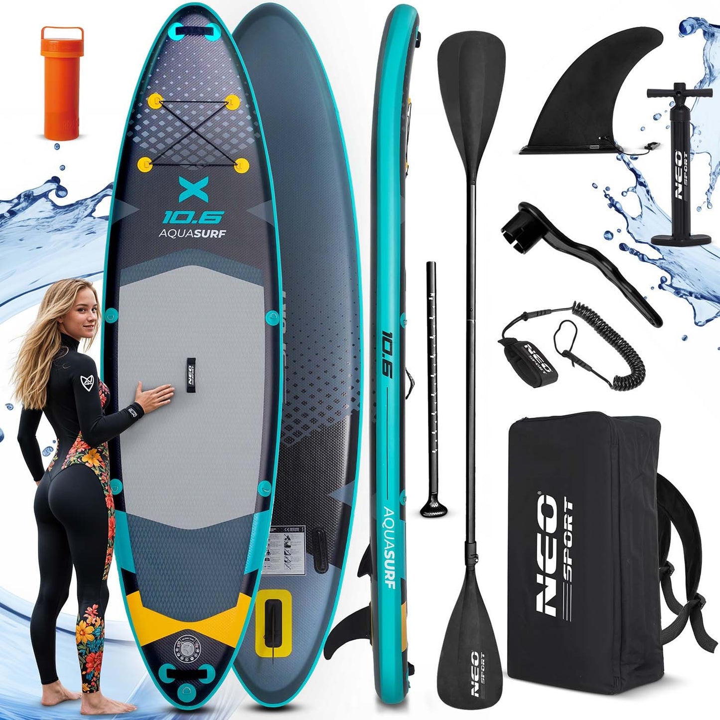 SUP Board 320 x 84 x 15 cm, Neo-Sport Design
