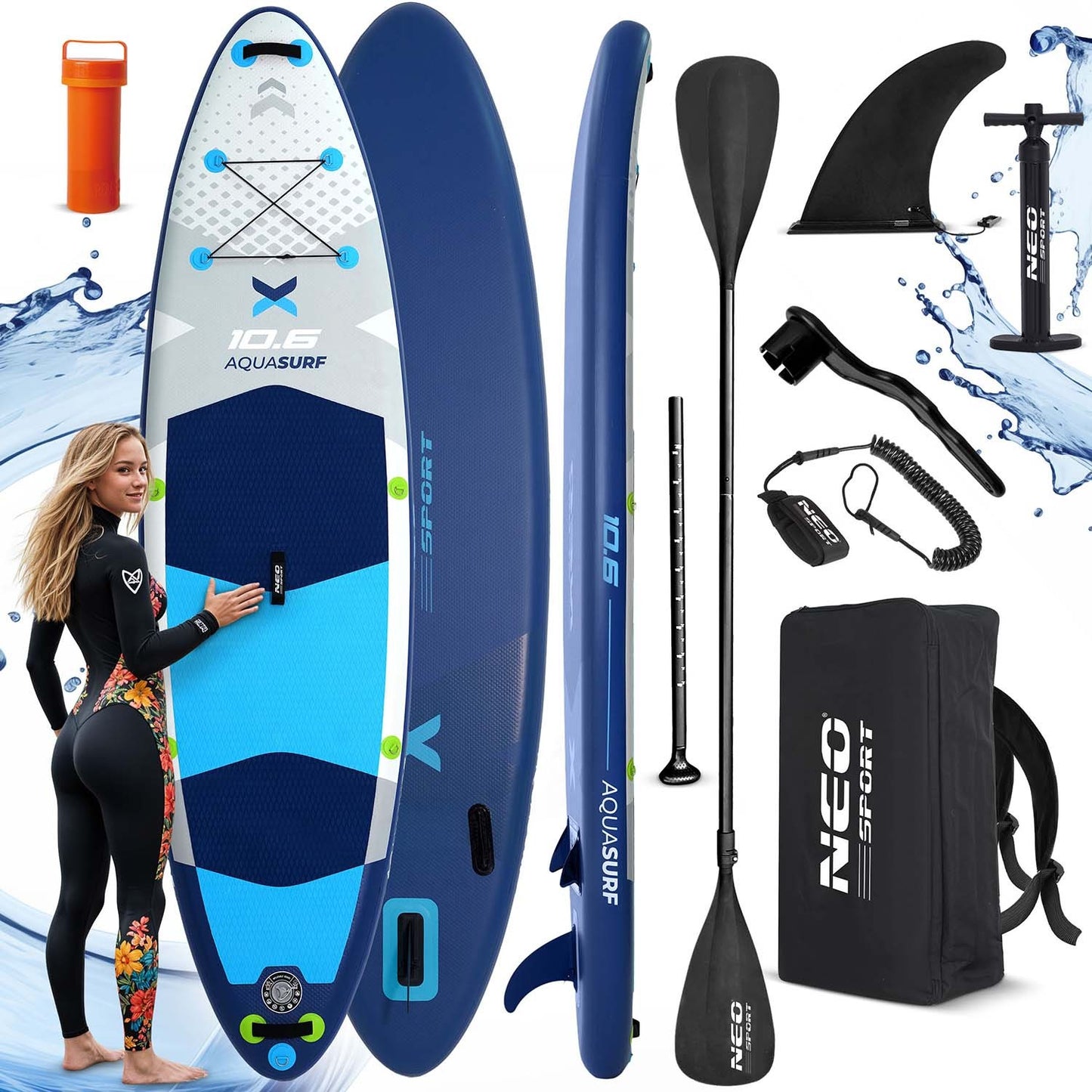 SUP Board 320 x 84 x 15 cm, Neo-Sport Material