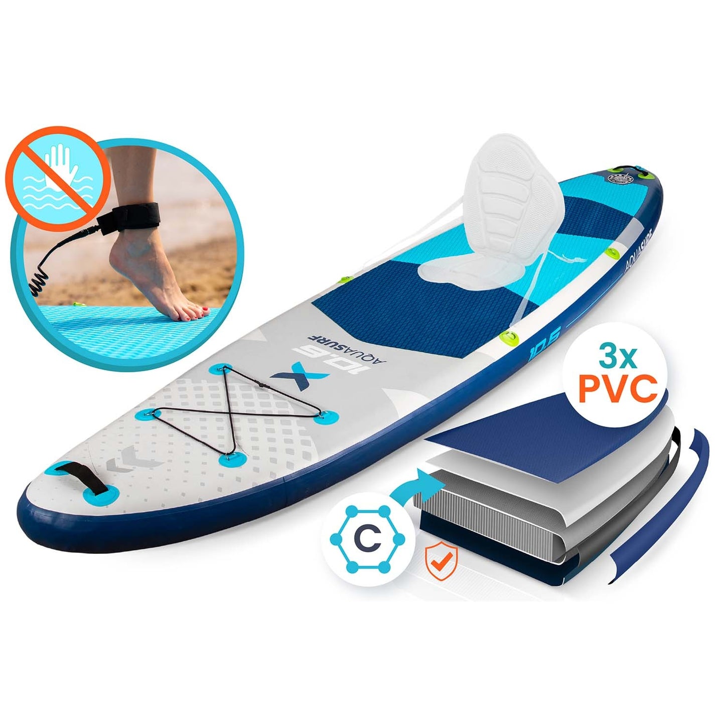 SUP Board 320 x 84 x 15 cm, Neo-Sport Material