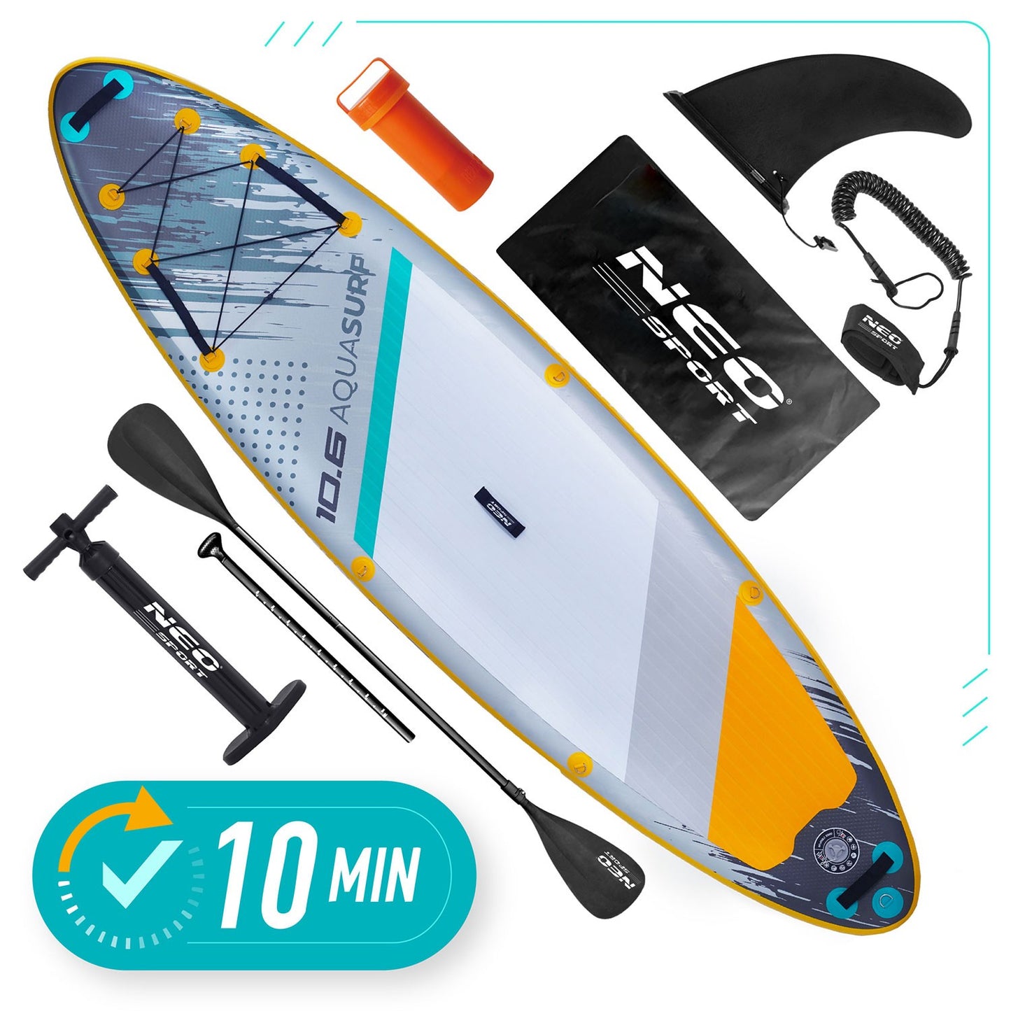 SUP Board 320 x 84 x 15 cm, Neo-Sport Material