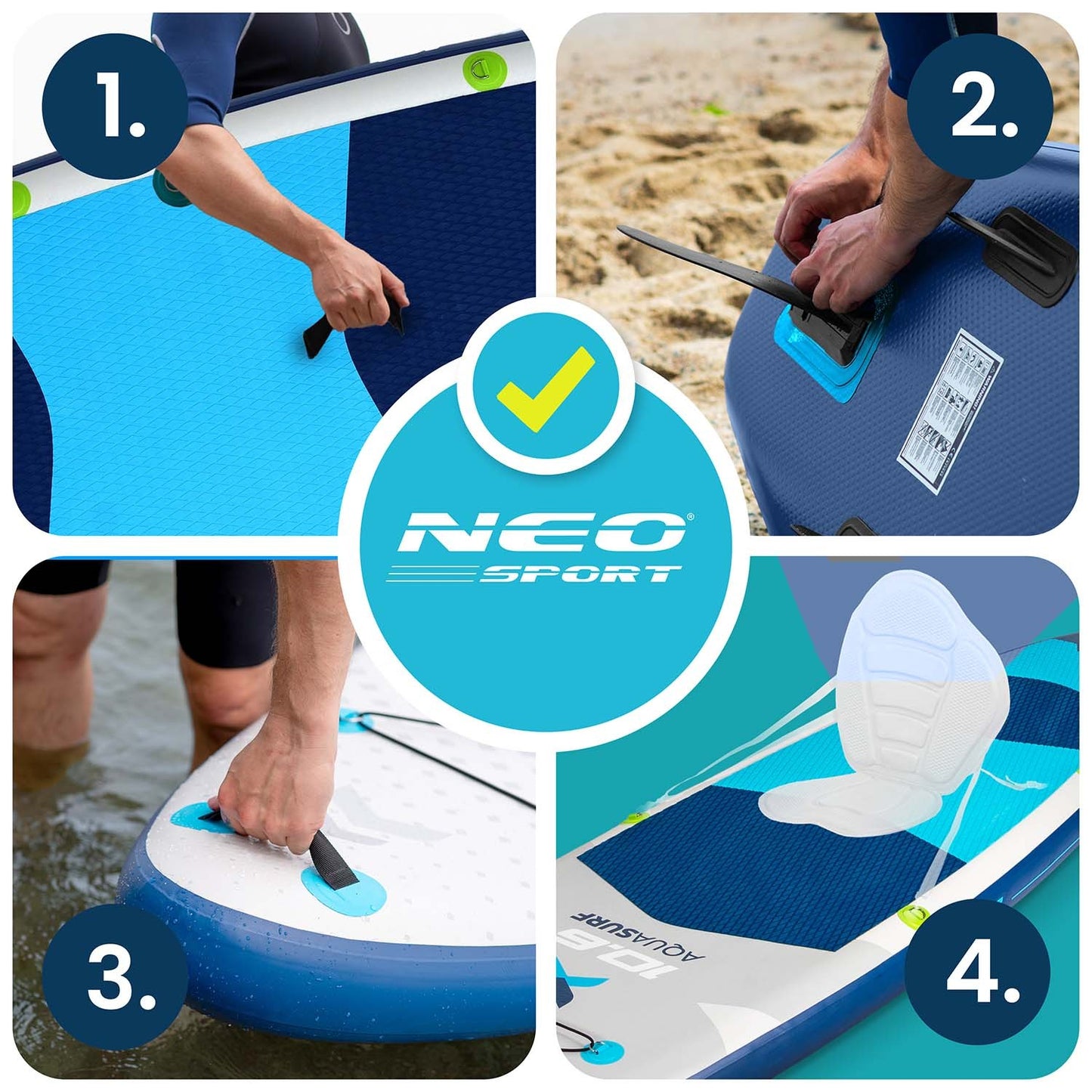 SUP Board 320 x 84 x 15 cm, Neo-Sport Material