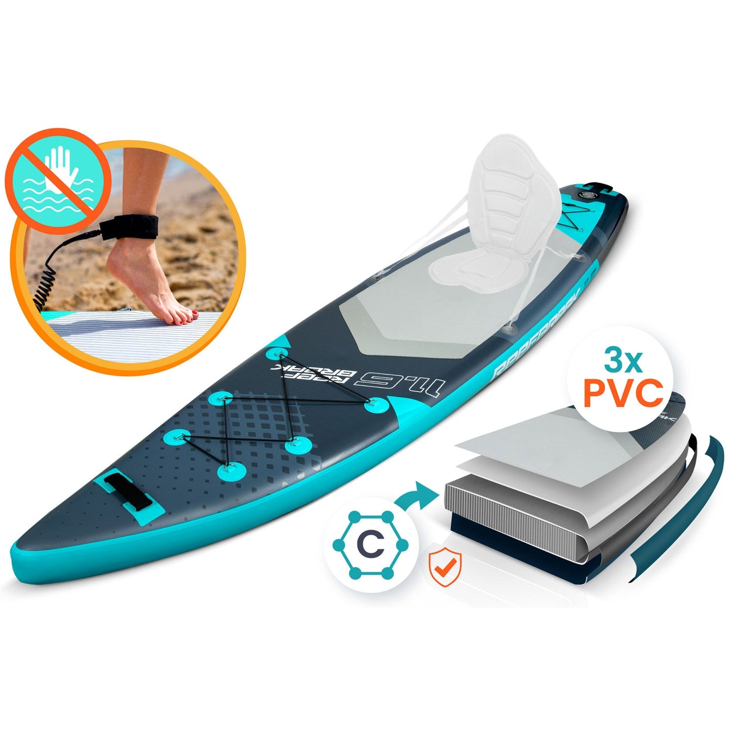 SUP Board, 350x81x15 cm, Neo-Sport Material