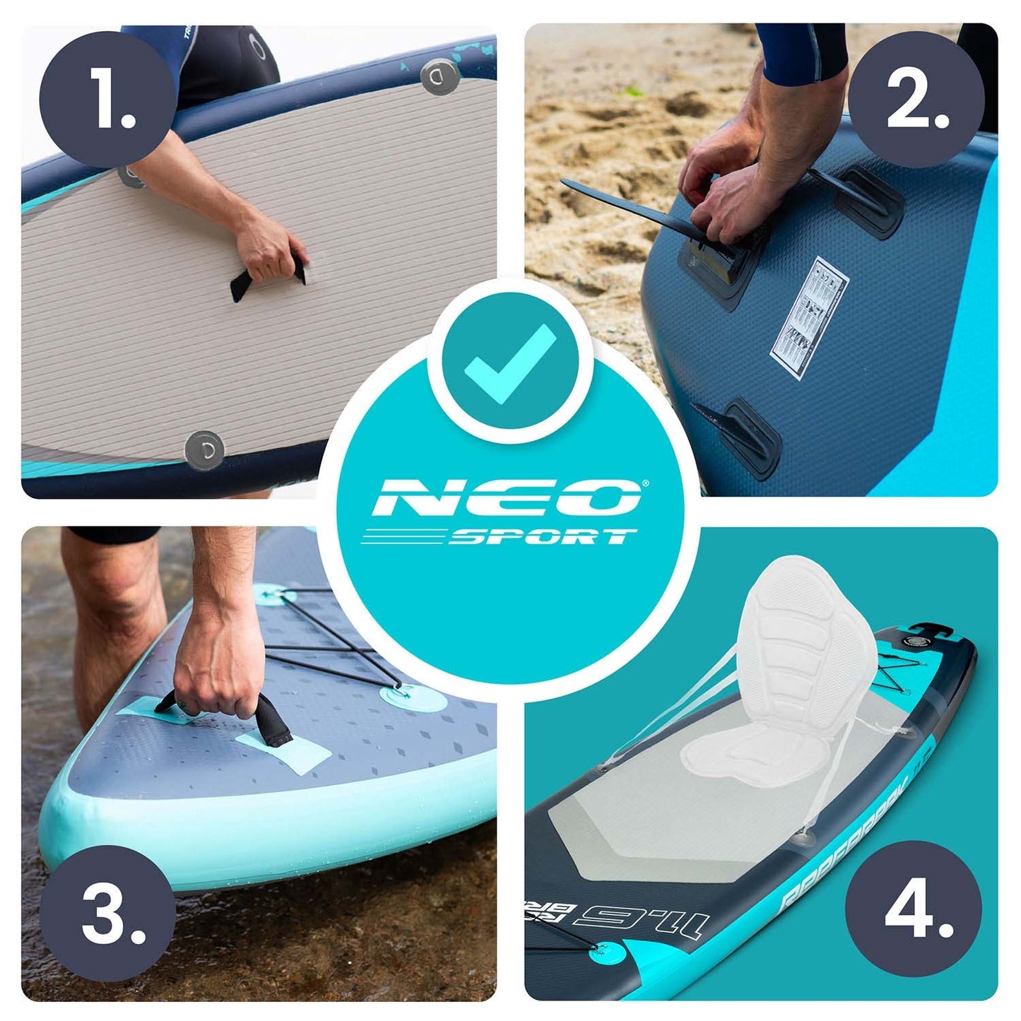 SUP Board, 350x81x15 cm, Neo-Sport Material