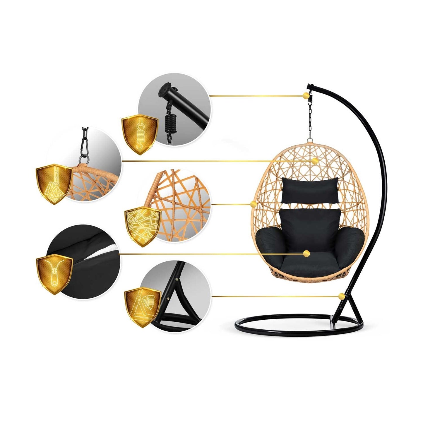 Sabana Sofotel hanging garden chair light brown